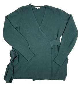 Athleta Merinowolle + Kaschmir Alpine Wickelpullover Wald dunkelgrün Medium - Bild 1 von 10