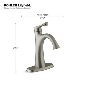 Grifo de lavabo de baño Kohler R780454DBN - níquel cepillado vibrante - manija única - Imagen 1 de 6