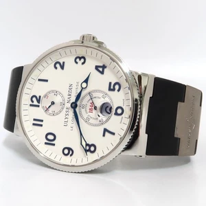 Ulysse Nardin Maxi Marine esfera blanca acero inoxidable cronómetro automático 263-66 - Imagen 1 de 10