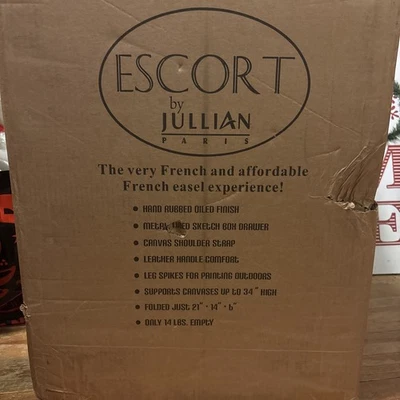 Jullian Escort 法国艺术画架 & #8211; 半盒画架 Canva — 第 1/4 张图片