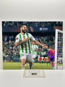 ISCO HAND SIGNED 8X10 PHOTO AUTO BETIS SPAIN TOPPS GENUINE + CERTIFICATE COA - Imagen 1 de 1