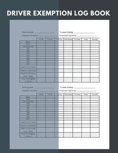 drivers daily log book loose leaf: Driver's Daily Log Book and Driver's Time & D - Picture 1 of 1