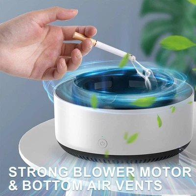 Cenicero purificador multifuncional 2 en 1 sin humo Ceniceros con filtro purificador Foto 1 de 4