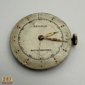 Benrus BH3 Uhrwerk gute Balance läuft nicht wie besehen für Teile oder Reparatur - Bild 1 von 5