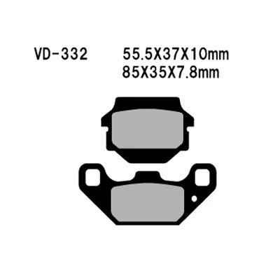 Полуметаллические тормозные колодки Vesrah для 1987-1990 Suzuki LT500R Quadracer 500 передние - Изображение 1 из 2
