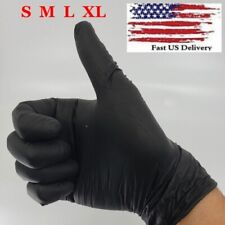 100/box /Black  Nitrile Gloves 4 Mil Powder & Latex Free  ExamGrade Gloves