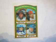 1972 Topps # 93 Al Downing Autograph / Signed Card Los Angeles Dodgers (C19)