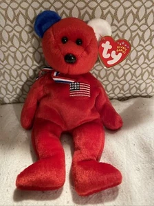 2002 RARE Red AMERICA TY BEANIE BABIEs American Red Cross Memory Of Sept 11,01 - Picture 1 of 9
