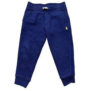Pantalones deportivos Polo Ralph Lauren para niños pequeños 3T azules amarillo logotipo de pony cordón preppy - Imagen 1 de 4