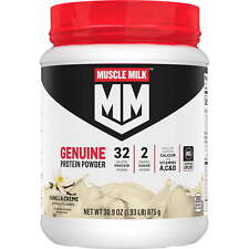 Muscle Milk Genuine Protein Powder, Vanilla Cr&egrave;me, 1.93 Pound,12 Servings