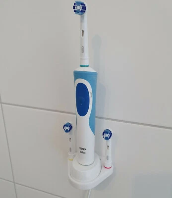 BEST3DPARTS Wandhalter Zahnbürstenhalterung Oral-B Genius, PRO, Vitality, IO mit 2-Aufnahmen