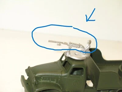 FJ,1 Soldato Mitragliatrice Gunner Metallo Grezzo (Cabina Camion GMC ) Militare - Immagine 1 di 4