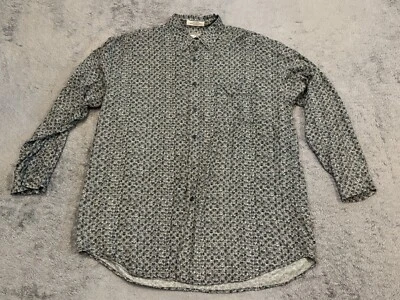 ME Sport Shirt Mens 2XL XXL Rayon Long Sleeve Button Geometric Multicolor - Изображение 1 из 4