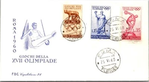 Italy FDC 1960 XVII Olympic Games, Gymnastics - Rome - J16543 - Picture 1 of 2