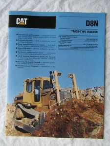 1992 CAT Caterpillar D8 N D8N Track-Type Tractor Sales Brochure 16 Pages - Picture 1 of 11