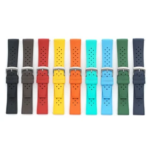 20MM Fluorine Rubber Strap For Omega Blancpain IWC Wristwatch Universal Strap - Picture 1 of 24