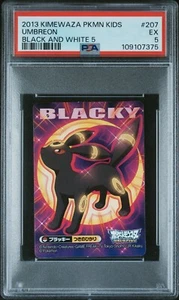 PSA 5 Pokemon Umbreon Kimewaza Bambini Bianco e Nero 5 #207 2013 - Foto 1 di 2