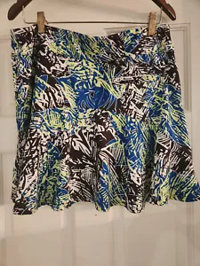 Coral Bay Golf PL Black Blue Green Abstract Skort Tennis Hiking Pickleball - Picture 1 of 5