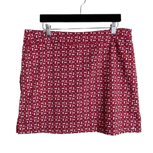Izod Golf Skort Sz 12 Red Black Pink Blue Stretch Active Pockets Sporty - Picture 1 of 7