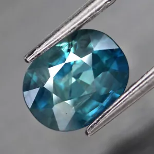 ES 1.76 ct. Zafiro Natural Azul Oval Verde Facet Thailand - Imagen 1 de 4