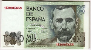ESPAÑA 1000 pesetas 1979 con serie Benito Perez Galdos calidad EBC - Picture 1 of 2
