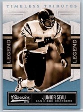 Junior Seau 2010 Panini Classics Timeless Tributes Platinum 08/25 #231 San Diego