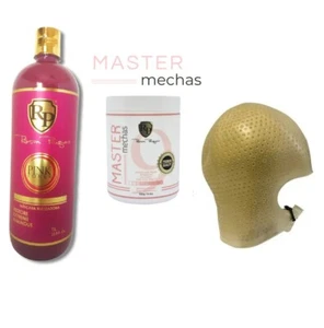 Robson Peluquero Mask PINK 1L + MASTER MECHAS POWDER 500GR + Cap RP MICRO STRONG - Picture 1 of 5