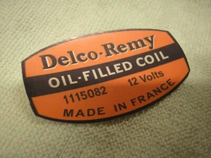 Autocollant bobine allumage Delco Remy 12 volts - Picture 1 of 1