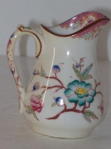 VINTAGE FINE BONE CHINA SMALL PITCHER WITH FORAL DESIGN. - Picture 1 of 7