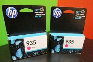 2 Genuine HP 935 Magenta Ink Cartridge C2P21AN - Factory Sealed - Picture 1 of 7