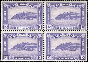 Canada Mint NG F+ Block Scott #201 13c 1932 King George V Medallion Stamps - Bild 1 von 2