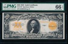 AC Fr 1187 1922 $20 Gold Certificate PMG 66 EPQ