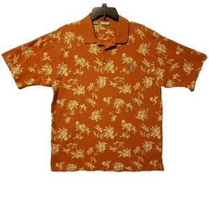 CUTTER & BUCK Herren Größe MEDIUM Vintage Look Polo Orange Palmen PGA Golfschläger - Bild 1 von 6