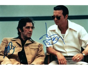 Al Pacino Johnny Depp 8x10 autographed Picture signed Photo COA included - Picture 1 of 1