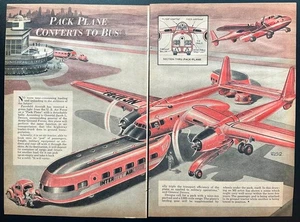 Fairchild XC-120 Packplane 1948 Douglas Rolfe gráfico *Packplane se convierte en autobús - Imagen 1 de 1