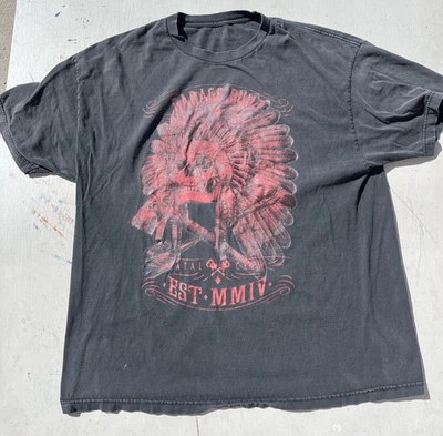 Camiseta para hombre Fatal Clothing negra esqueleto SIN TALLA arte callejero cabecera nativa Foto 1 de 4