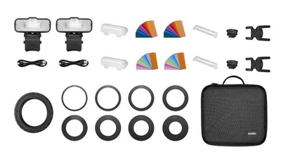 Godox MF12-K2 Makro-Blitzgeräte Set 2x MF12 + Zubehör B-Ware Macro Flash Kit - Bild 1 von 3