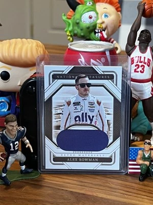 Alex Bowman 2023 National Treasures Retro Race Used Firesuit Patch 91/99🏎️🏁 - Image 1 of 3