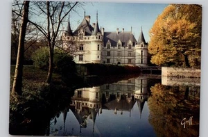 Chateau de la Loire Azay-Le-Rideau France Historic Castle Autumn Postcard - Bild 1 von 2