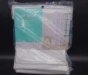 Pillowfort weiß, anthrazit Applikation durchgehend Verdunkelung Fenstervorhang 84" Panel - Bild 1 von 4