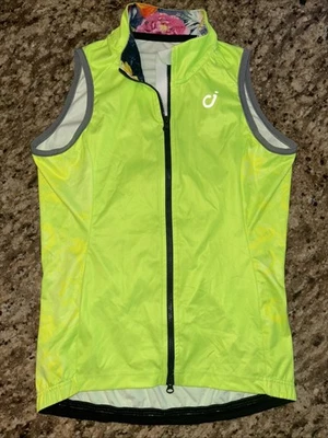 Velocio Women's Wind Neon Performance Cycling Vest Lela Rose Poppy Size XS Italy - Image 1 of 4