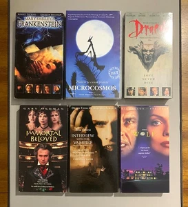 (VHS, 6 Movies) Bram Stoker's Dracula, Interview with the Vampire, Wolf, & More - Picture 1 of 15