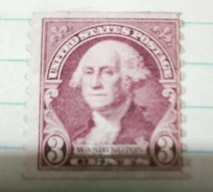 Rare 1932 3 Cent George Washington Stamp Purple / Violet w/Black - Picture 1 of 2