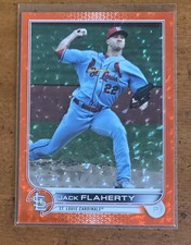 2022 Topps Jack Flaherty Orange Foil Ice Cardinals #588 /299 SP