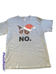 Grumpy Cat Grey Christmas T Shirt Size Large VGC..... - Picture 1 of 4