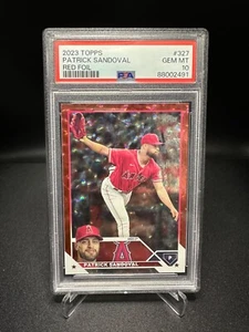 2023 Topps Baseball - Patrick Sandoval - Red Foil Refractor - PSA 10 #327 - Picture 1 of 3