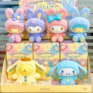 Nuevo Sanrio Rabbit Series Caja Ciega Flocado Laurel Perro Marea Juego Regalo Cumpleaños - Imagen 1 de 21