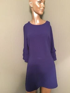 DRESS, BY A'GACI, PURPLE, SIZE M, 3/4 SLEEVE,ABOVE KNEE, MINI, JUNIORS, POLYESTE - Picture 1 of 3