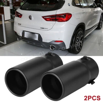 2PCS Stainless Steel Chrome Rear Exhaust Pipe Tail Muffler Tip For BMW X2 Foto 1 de 4