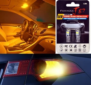 LED 3030 Light Orange Amber 912 Two Bulbs Back Up Reverse Replacement Stock Fit - Picture 1 of 11